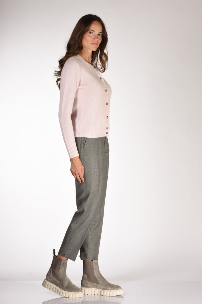 Allude Maglia Cardigan Rosa Donna - 4
