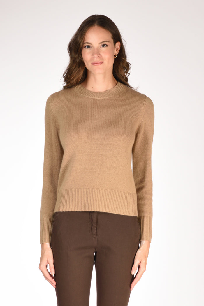 Allude Maglia Girocollo Beige Scuro Donna - 2