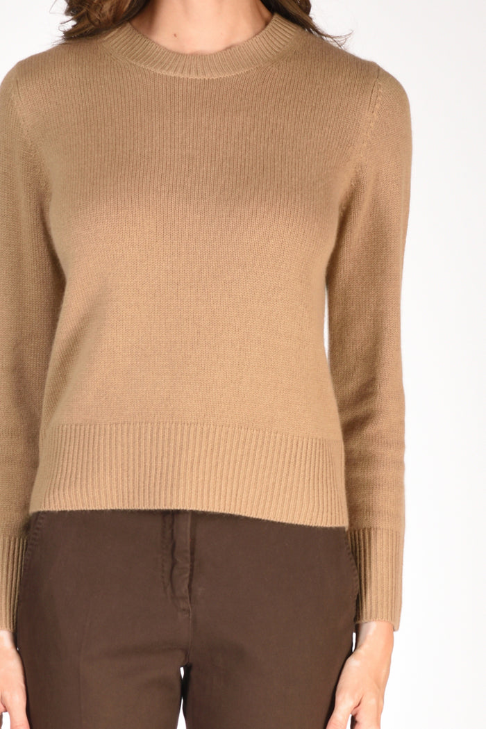 Allude Maglia Girocollo Beige Scuro Donna - 3