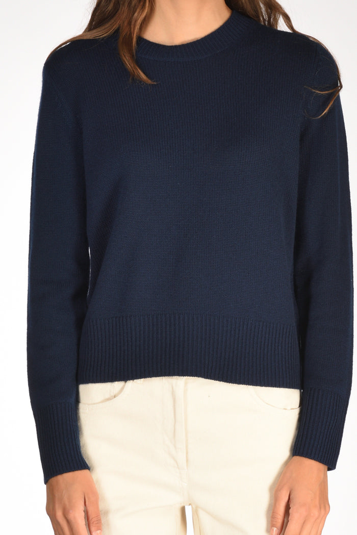 Allude Maglia Girocollo Blu Donna - 3