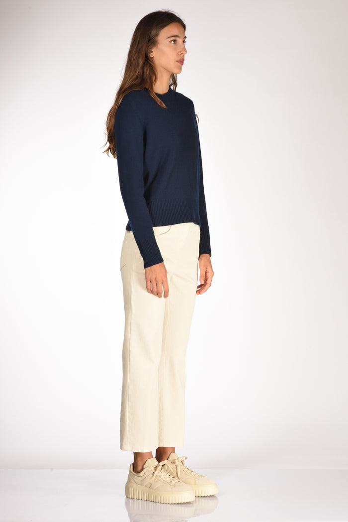Allude Maglia Girocollo Blu Donna - 4