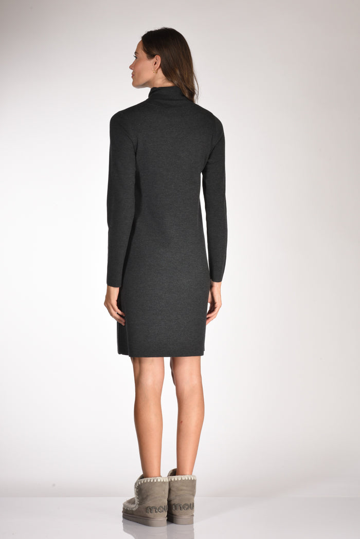 Allude Abito In Maglia Grigio Scuro Donna - 5