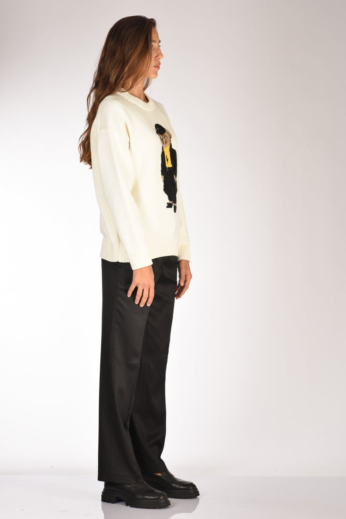 Polo Ralph Lauren Maglia Orsetto Bianco Donna - 4