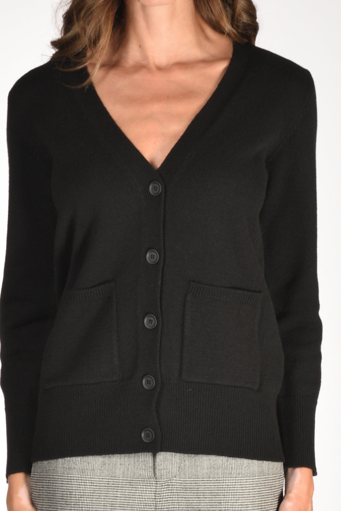 Anne Claire Maglia Cardigan Nero Donna - 3
