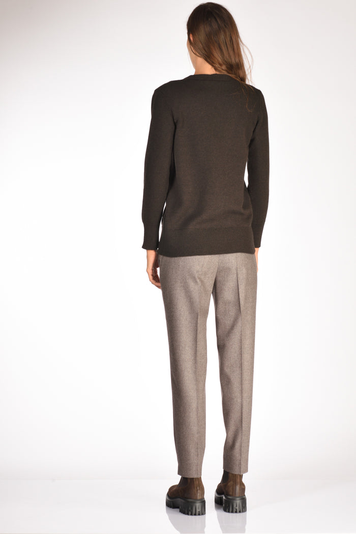 Anne Claire Maglia Cardigan Marrone Donna - 5