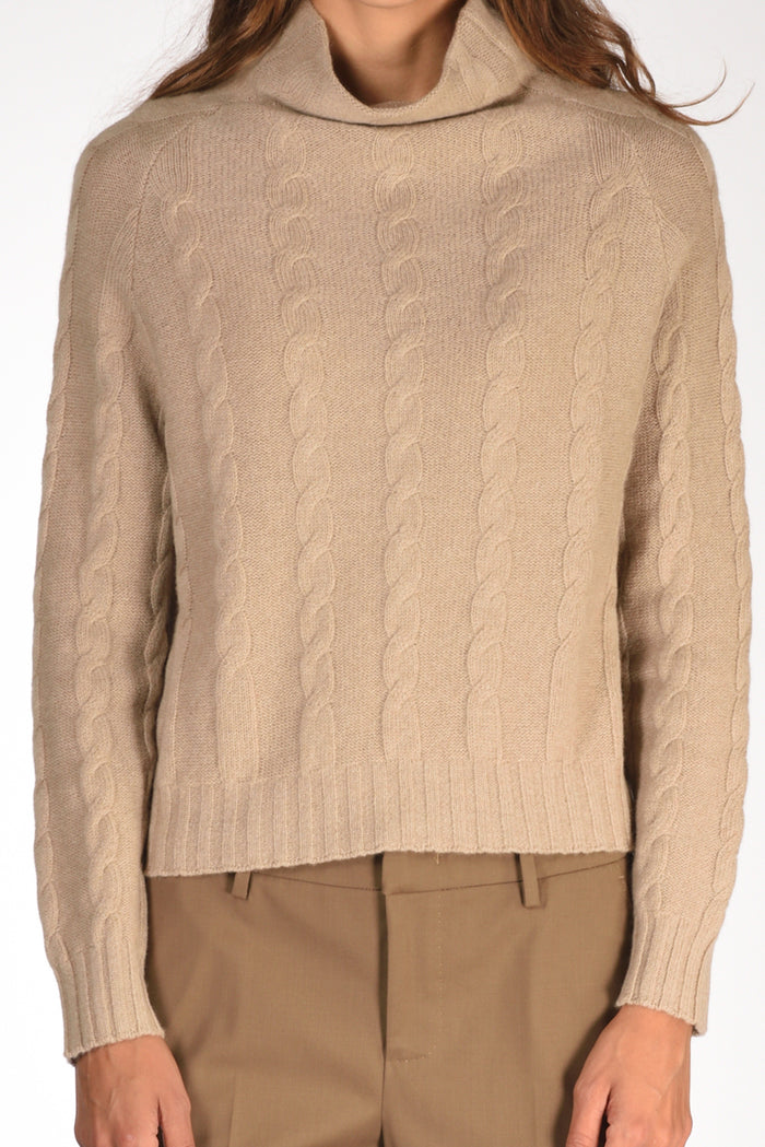 Anne Claire Maglia Cratere Beige Donna - 3