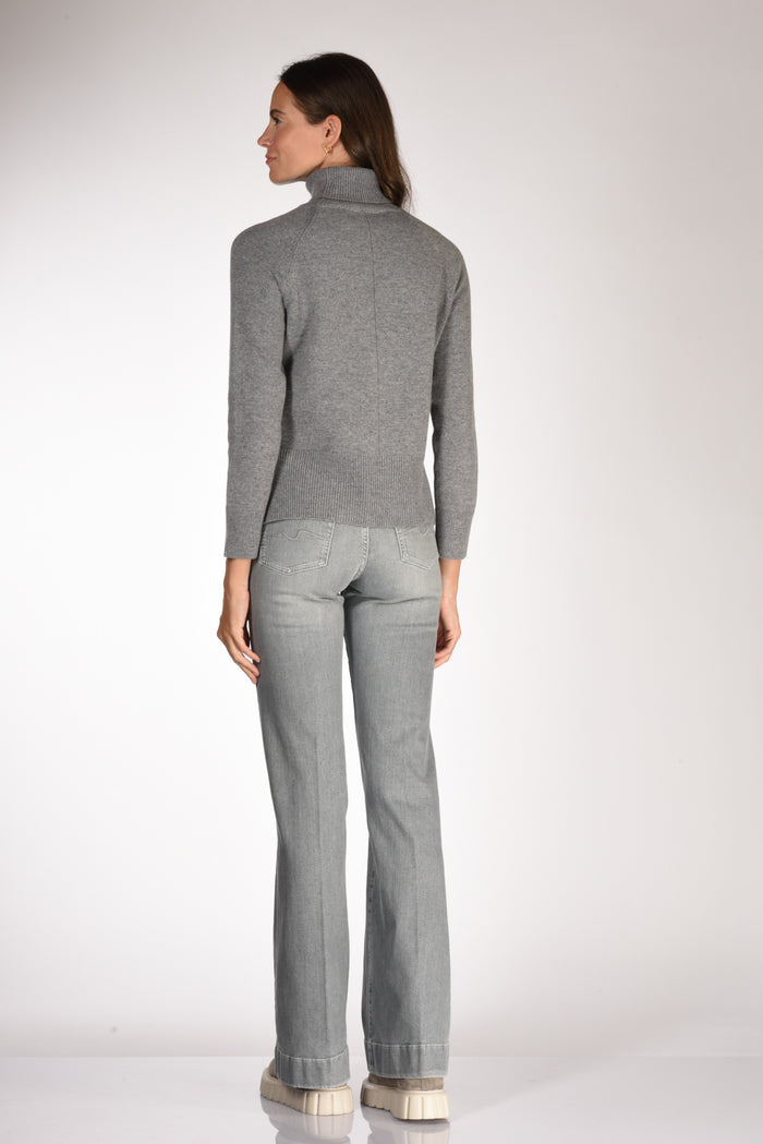 Anne Claire Maglia Collo Alto Grigio Donna - 5