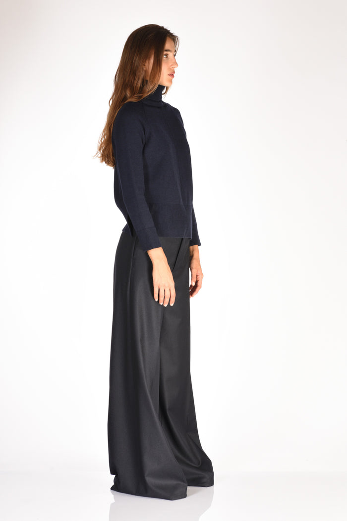 Anne Claire Maglia Collo Alto Blu Donna - 4
