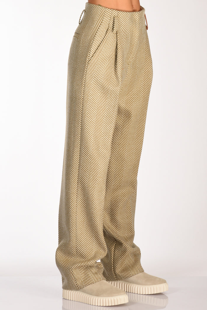 Forte Forte Pantaloni Beige/verde Donna - 5
