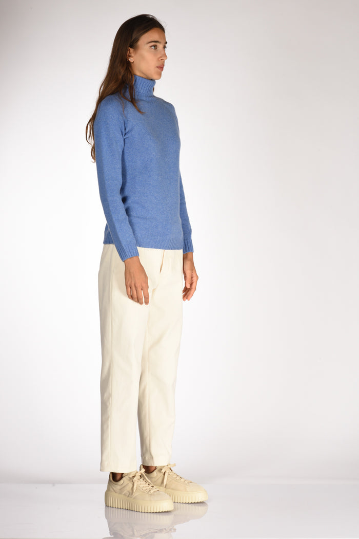 Five Collo Alto Blu Chiaro Donna - 4