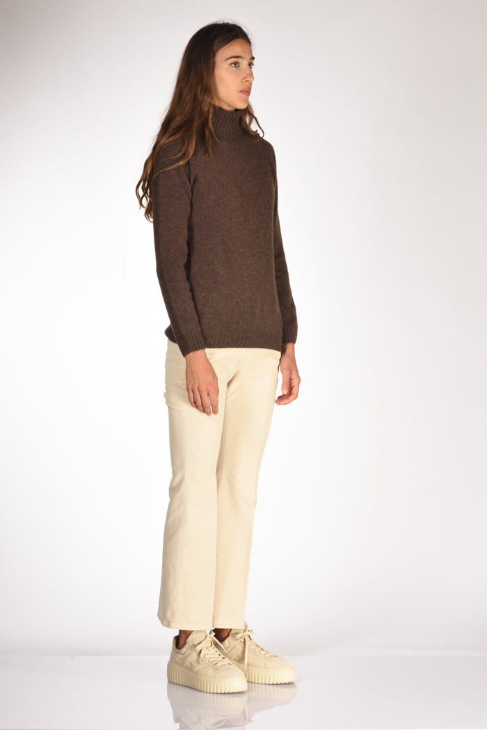 Five Collo Alto Marrone Donna - 4