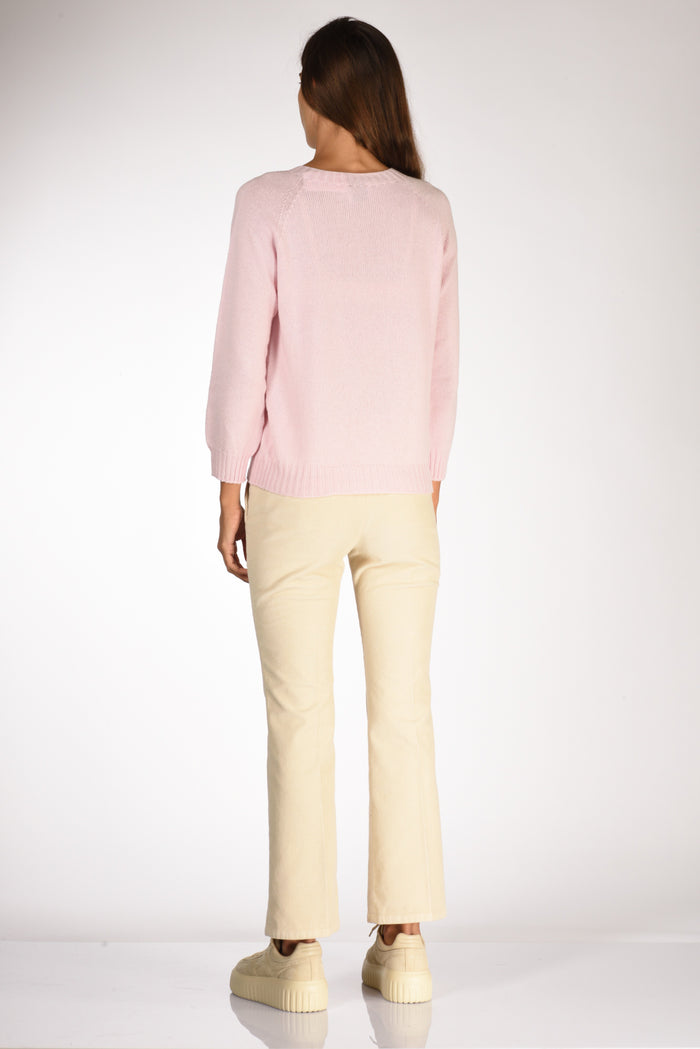 Five Maglia Girocollo Rosa Chiaro Donna - 5