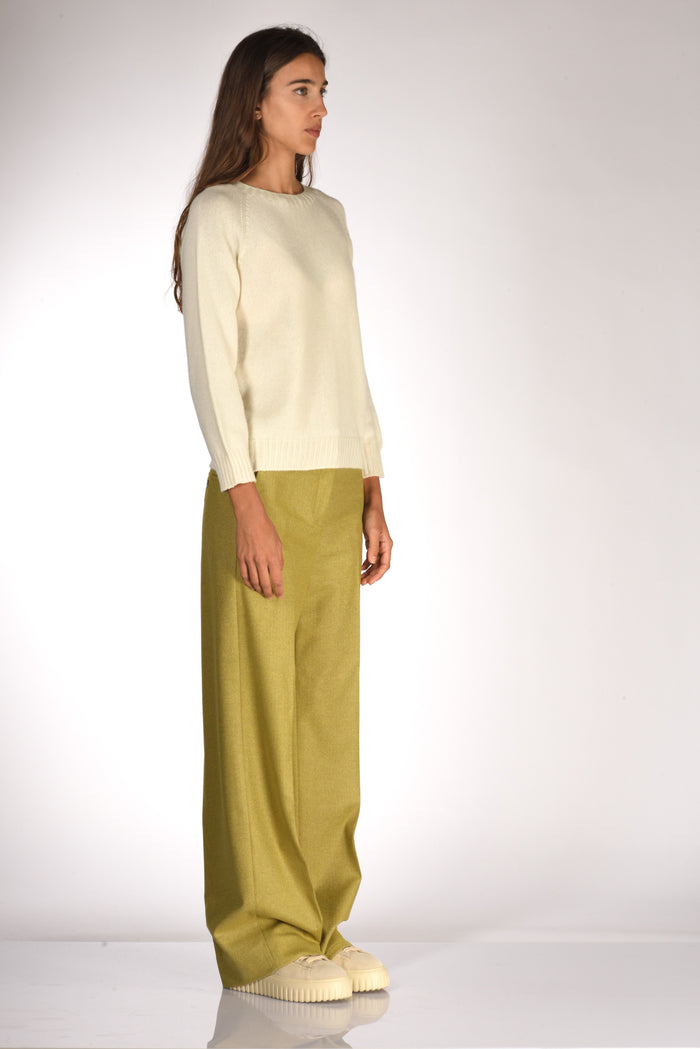 Five Maglia Girocollo Bianco Naturale Donna - 4