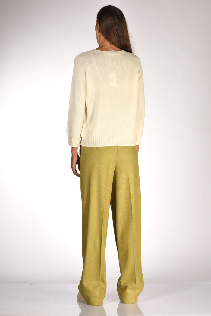 Five Maglia Girocollo Bianco Naturale Donna - 5