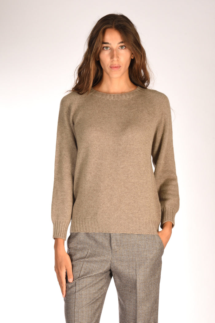 Five Maglia Girocollo Marrone Chiaro Donna - 1