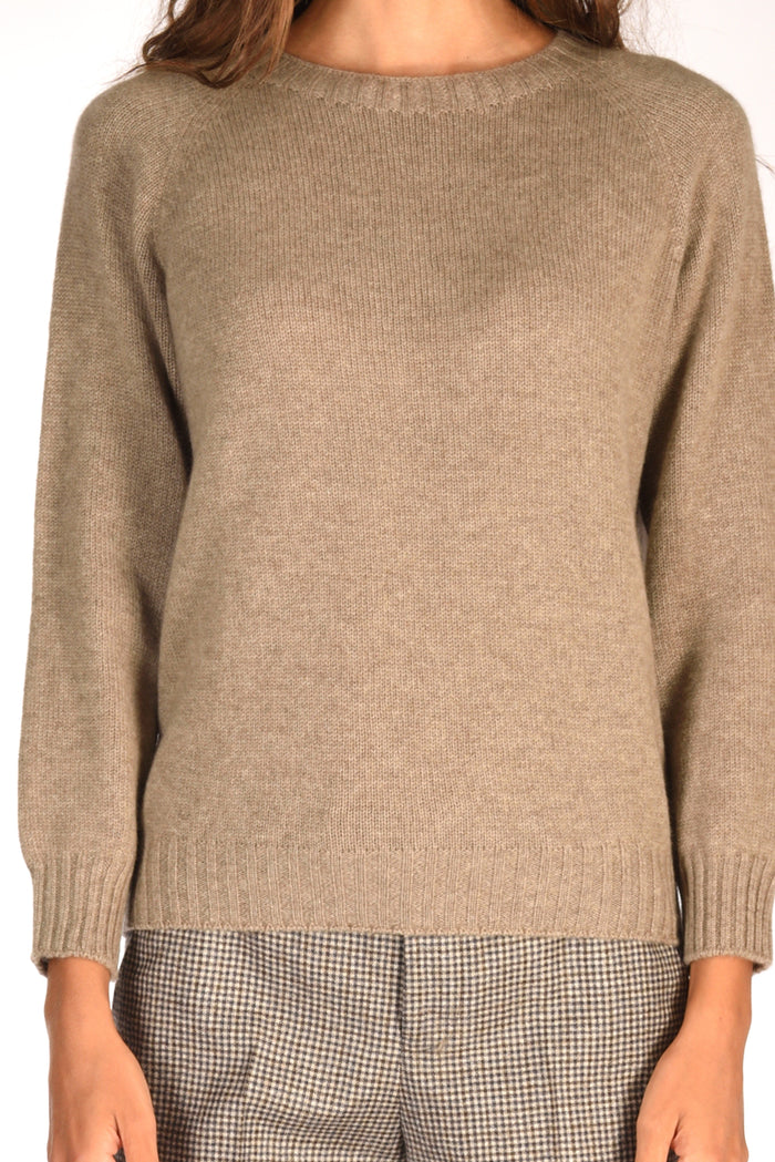 Five Maglia Girocollo Marrone Chiaro Donna - 3