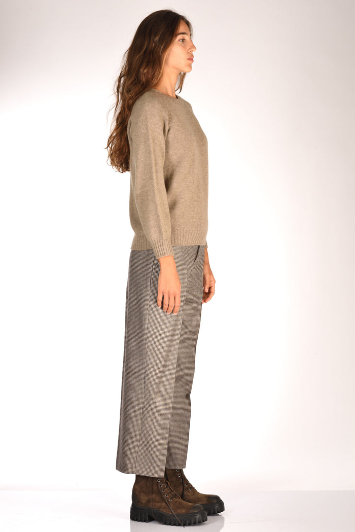 Five Maglia Girocollo Marrone Chiaro Donna - 4