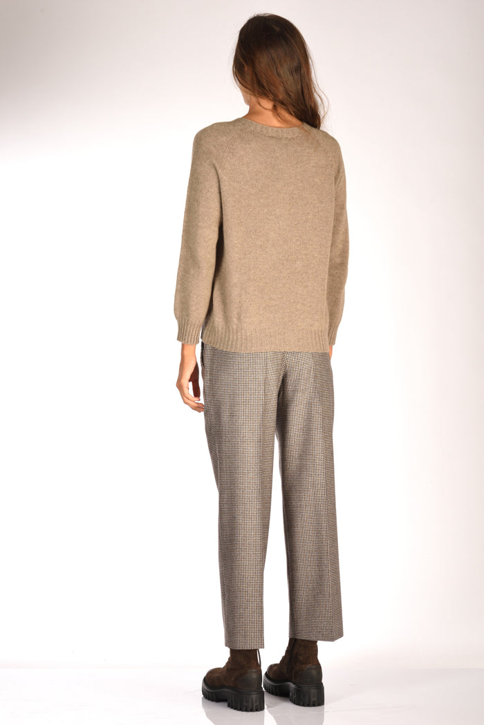 Five Maglia Girocollo Marrone Chiaro Donna - 5