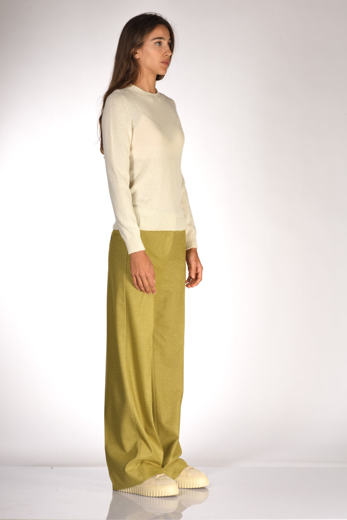 Five Maglia Girocollo Bianco Naturale Donna - 4