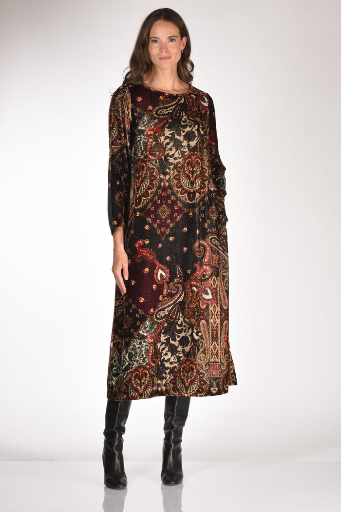 Gabriele Bellini Abito Stampato Arancio/nero Donna - 1