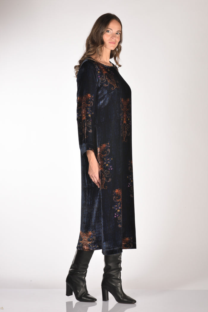 Gabriele Bellini Abito Stampato Blu/arancio Donna - 3