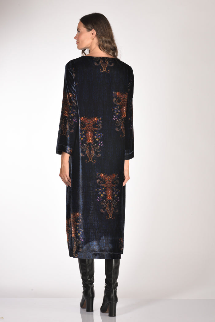Gabriele Bellini Abito Stampato Blu/arancio Donna - 5