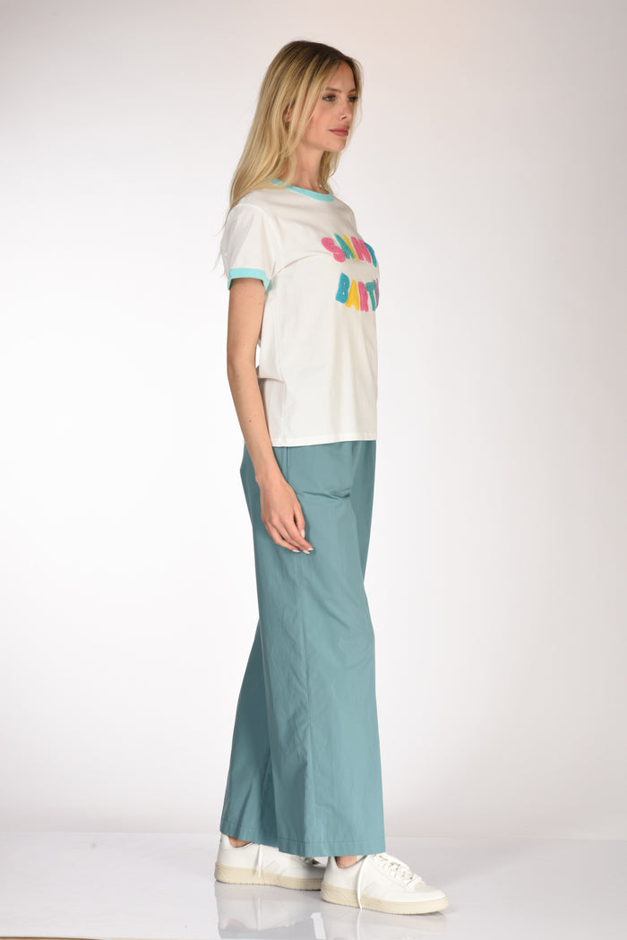 Mc2 Saint Barth Tshirt Scritta Bianco/multicolor Donna - 4