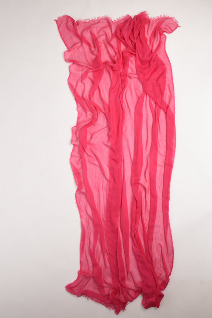 Faliero Sarti Plain Stole Fuchsia Woman - 3