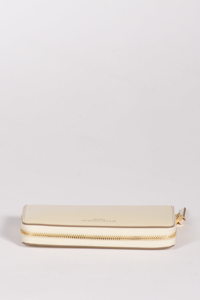 Gianni Chiarini Portafoglio Zip Bianco Naturale Donna - 4