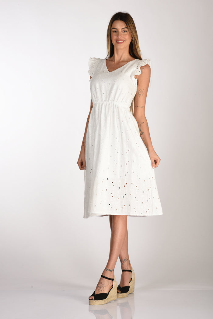 Ps Paul Smith White Lace Dress Woman - 1