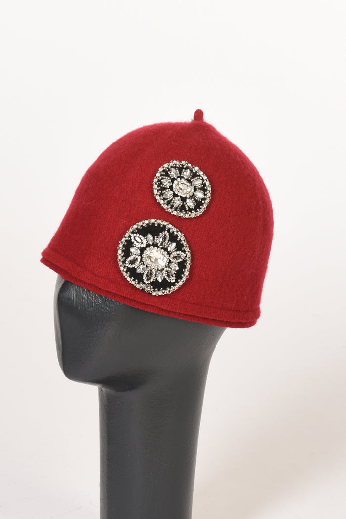 Le Chapeau Cappello Decorato Rosso Donna - 1
