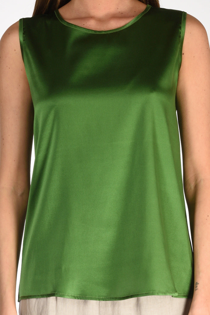 Shirt C Zero Women's Green Silk Tank Top - 3