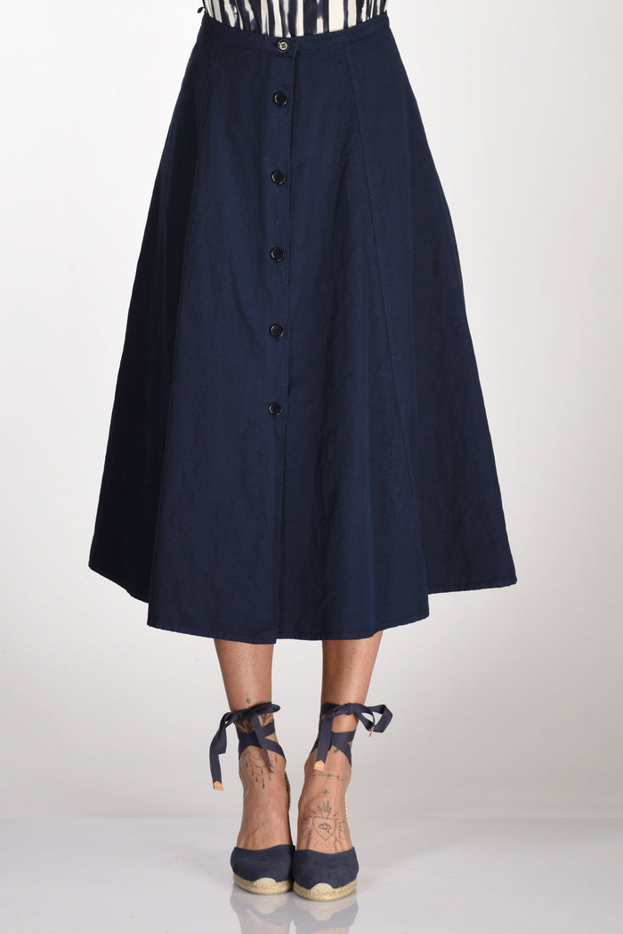Aspesi Women's Blue Buttoned Skirt - 3