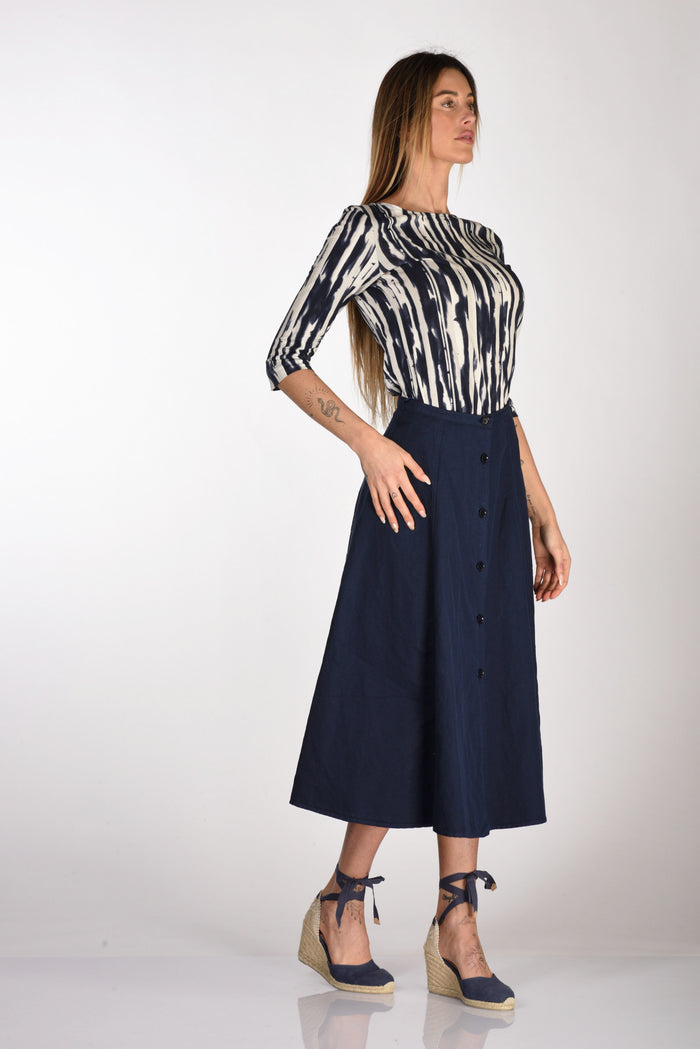 Aspesi Women's Blue Buttoned Skirt - 2
