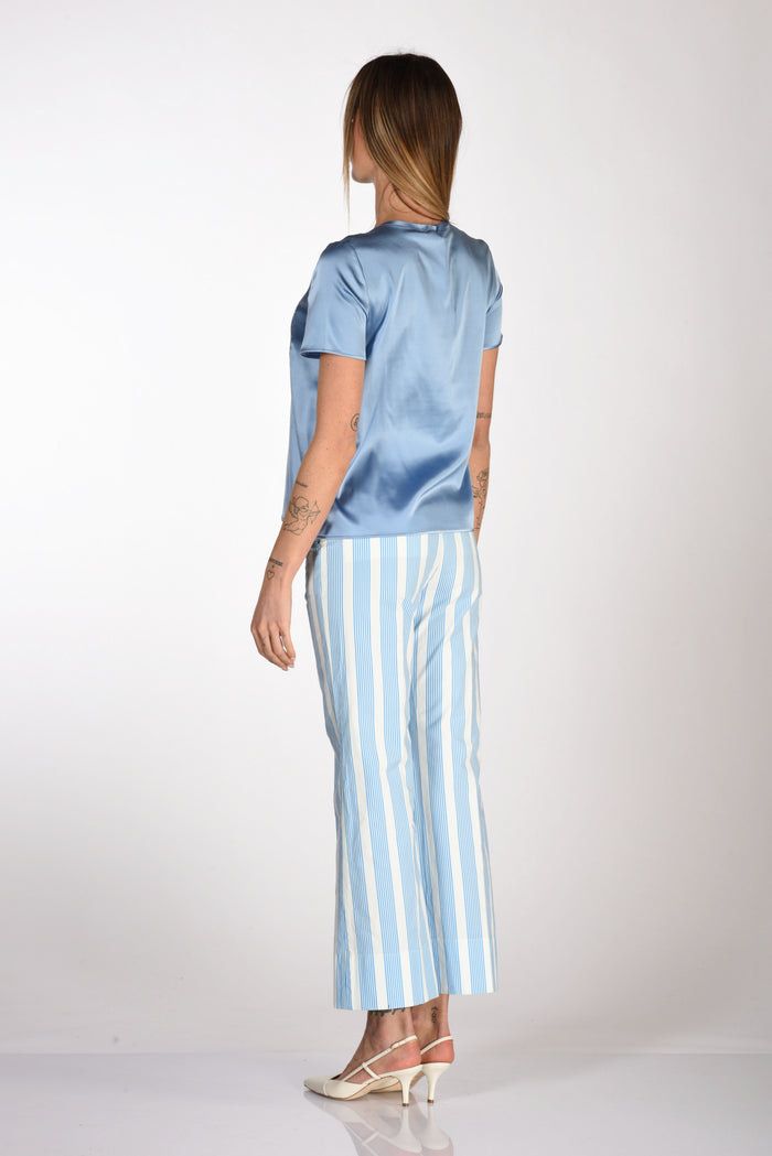 Shirt C Zero Tshirt Seta Azzurro Donna - 5