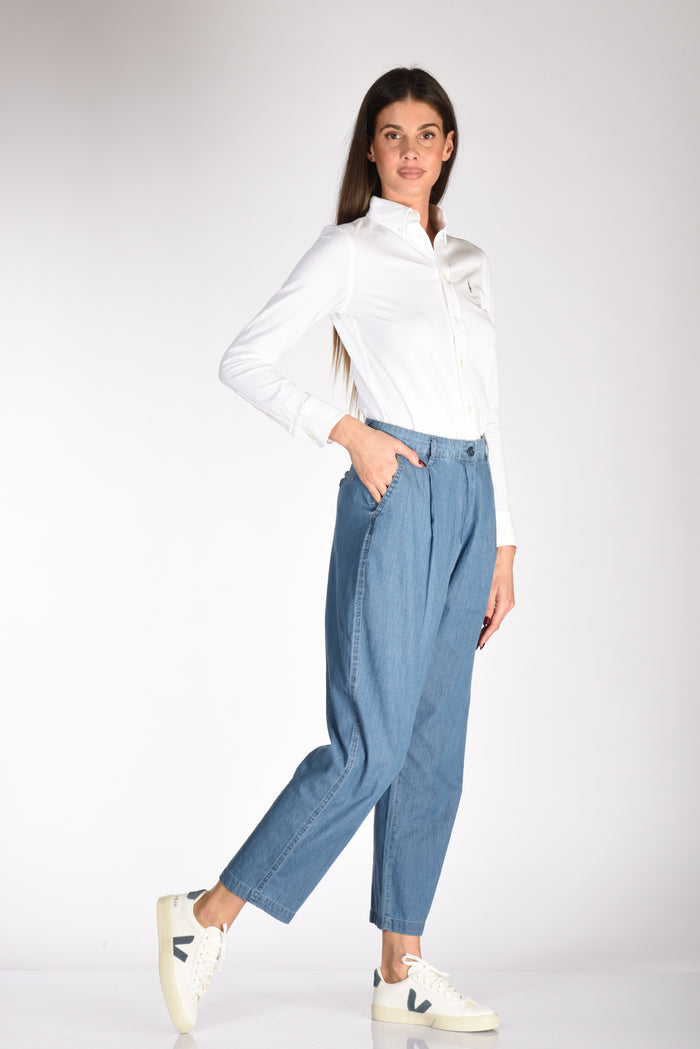 Aspesi Pantalone Pinces Blu Jeans Donna - 2