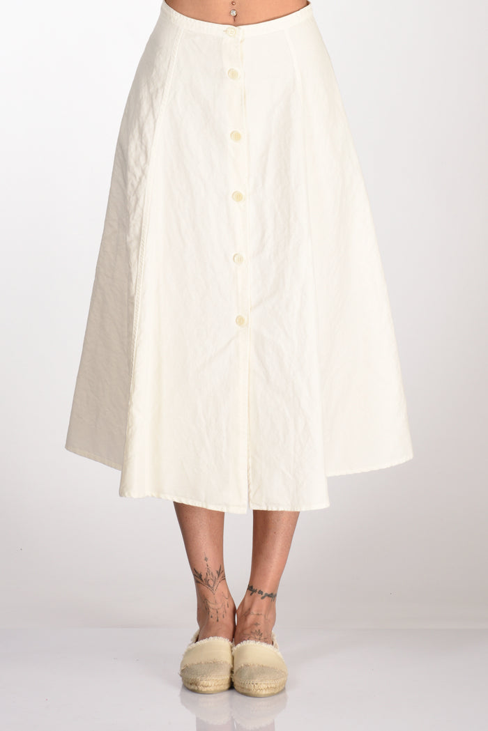 Aspesi Buttoned Skirt Natural White Woman - 3
