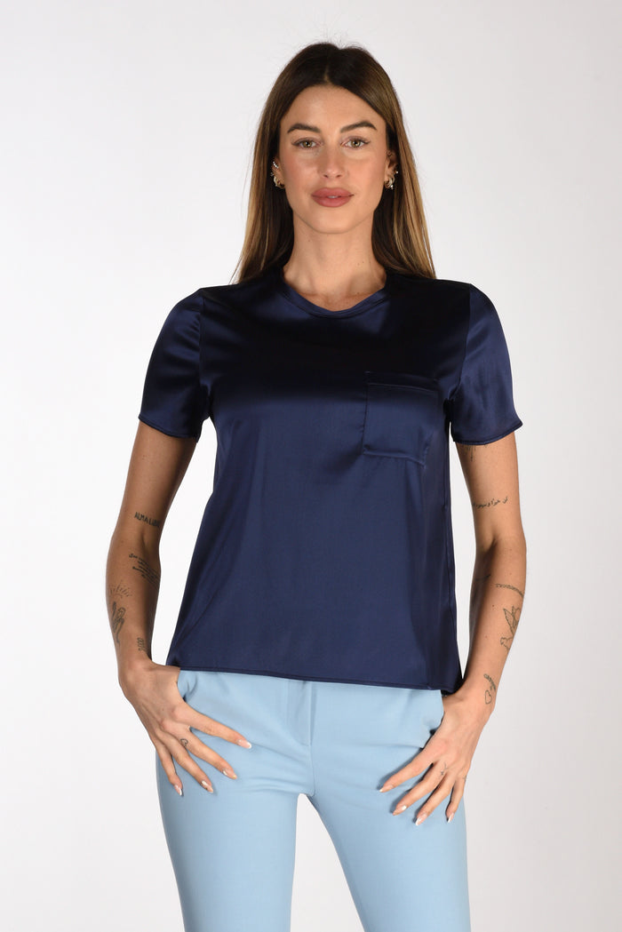 Shirt C Zero Tshirt Seta Blu Donna - 1