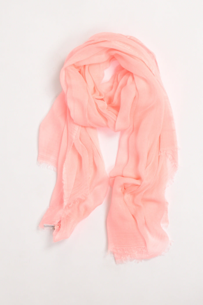 Faliero Sarti Scarf Fringed Pink Woman - 2