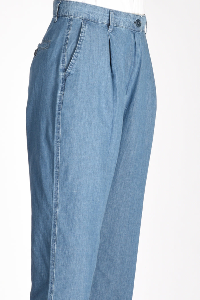 Aspesi Pantalone Pinces Blu Jeans Donna - 4