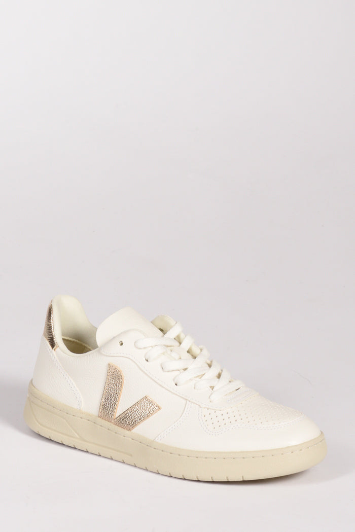 Veja Sneakers V10 Bianco/oro Donna - 3