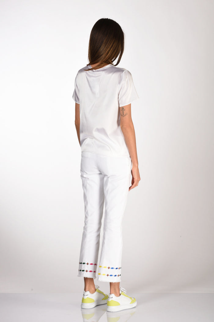 Shirt C Zero Tshirt Seta Bianco Donna - 5