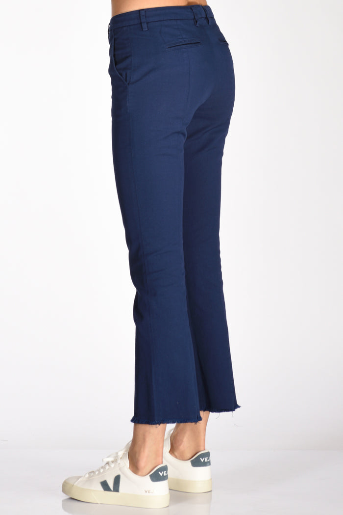 True Royal Pantalone Sfrangia Blu Donna - 6