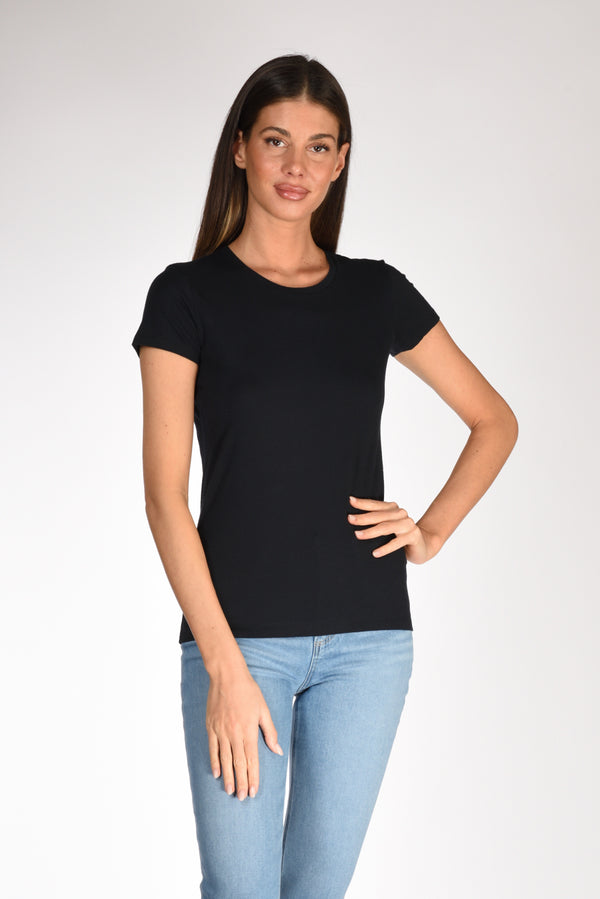 Majestic Filatures Paris Tshirt M. Corta Blu Navy Donna