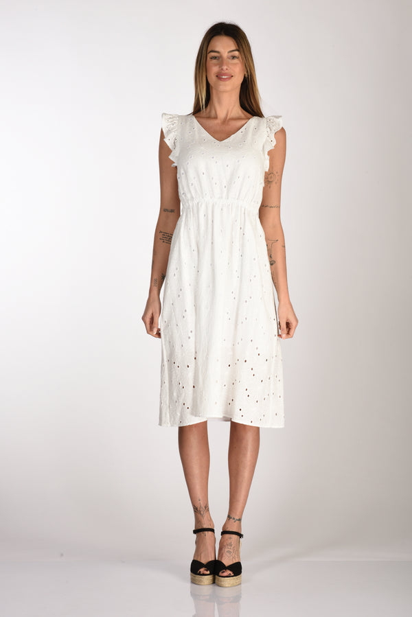 Ps Paul Smith White Lace Dress Woman-2