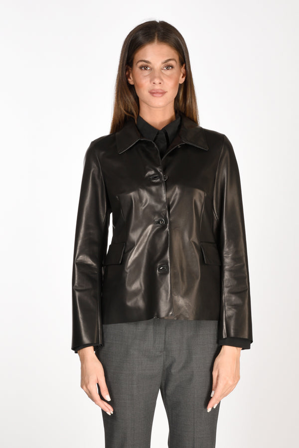 Salvatore Santoro Leather Jacket Black Woman-2