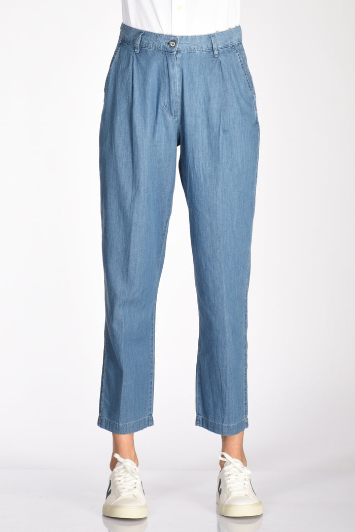 Aspesi Pantalone Pinces Blu Jeans Donna - 3