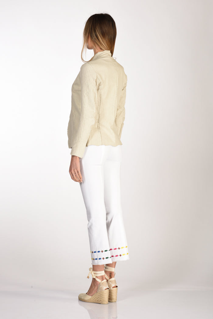 Salvatore Santoro Lasered Jacket White Woman - 5