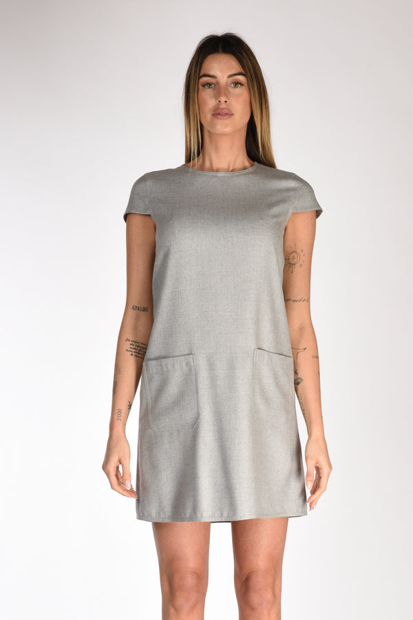 Aspesi Gray Dress With Pockets For Women-2