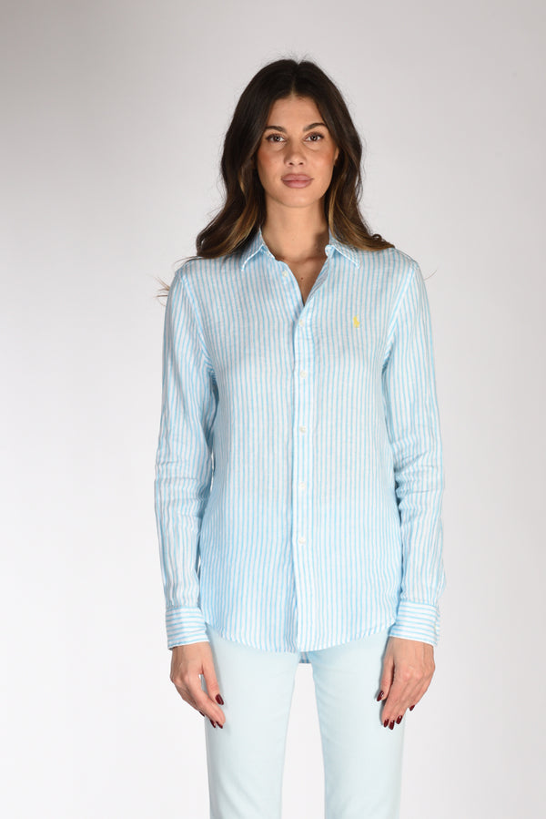 Polo Ralph Lauren Camicia Azzurro/bianco Donna-2